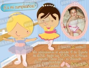 Invitación cumpleaños Ballet #01-0