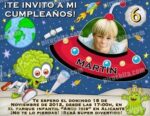 Invitación cumpleaños Espacio y astronautas #05-0