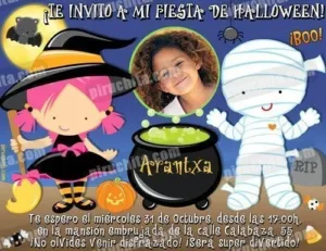 Invitación fiesta de Halloween #01-0