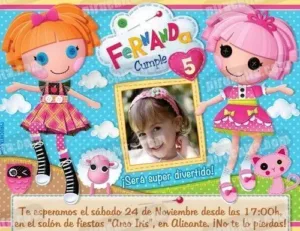 Invitación cumpleaños Lalaloopsy #05-0