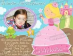 Invitación cumpleaños Princesas #01-0