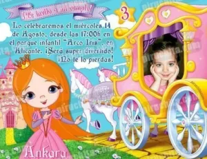 Invitación cumpleaños Princesas #03-0