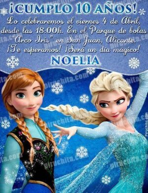 Invitación cumpleaños Frozen #12-0