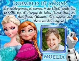 Invitación cumpleaños Frozen #01-0