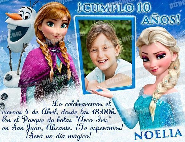 Oblicuo Emular principal Invitación Cumpleaños De Ana, Elsa Y Kristoff, Frozen Con Fotos |  sptc.edu.bd