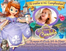 Invitación cumpleaños La Princesa Sofía #02-0