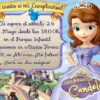 Invitación cumpleaños La Princesa Sofía #01-0