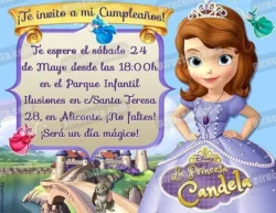 Invitación cumpleaños La Princesa Sofía #01-0
