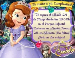 Invitación cumpleaños La Princesa Sofía #09-0