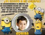 Invitación cumpleaños Minions #01-0