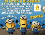 Invitación cumpleaños Minions #02-0