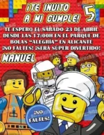 Invitación cumpleaños Lego #04-0