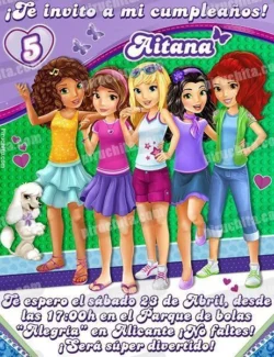 Invitación cumpleaños Lego Friends #03-0