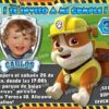 Invitación cumpleaños La Patrulla Canina-Rubble con Foto | Digital Imprimible