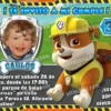Invitación cumpleaños La Patrulla Canina-Rubble con Foto | Digital Imprimible