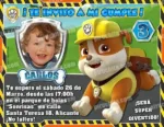 Invitación cumpleaños La Patrulla Canina-Rubble con Foto | Digital Imprimible