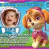 Invitación cumpleaños La Patrulla Canina-Skye con Foto | Digital Imprimible