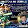 Invitación cumpleaños Lego Star Wars #02-0