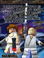 Invitación cumpleaños Lego Star Wars #04-0