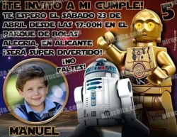 Invitación cumpleaños Lego Star Wars #05-0