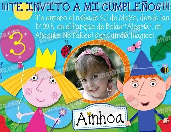 Invitaci n Cumplea os El Peque o Reino De Ben Y Holly 01 Con Foto invitaci-n-cumplea-os-el-peque-o-reino-de-ben-y-holly-01-con-foto