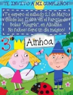 Invitación cumpleaños El pequeño reino de Ben y Holly #02-0