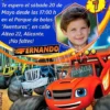 Invitación cumpleaños Blaze y los Monsters Machines #01 con Foto | Digital Imprimible