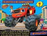 Invitación cumpleaños Blaze y los Monsters Machines #02 | Digital Imprimible