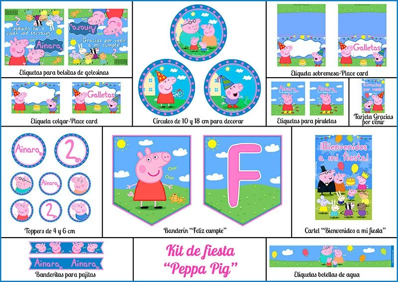 Plantilla., Peppa pig feliz cumpleaños, Invitaciones de cumpleaños de…