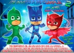 Invitación cumpleaños PJ Masks #01 | Digital Imprimible