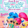 Invitación cumpleaños Shimmer & Shine #01 | Digital Imprimible