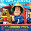 Invitación cumpleaños Sam el Bombero #01 | Digital Imprimible