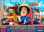 Invitación cumpleaños Sam el Bombero #01 | Digital Imprimible