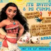 Invitación cumpleaños Vaiana (Moana) #01 | Digital Imprimible
