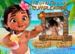 Invitación cumpleaños Vaiana (Moana) #07 con Foto| Digital Imprimible