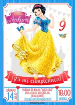 Invitación cumpleaños Blancanieves #14 | Digital Imprimible