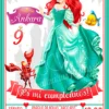 Invitación cumpleaños La Sirenita #02 | Digital Imprimible
