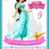 Invitación cumpleaños Jasmine - Aladdin #01 | Digital Imprimible