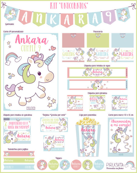 Piruchita presentación Unicornios tienda