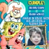 Invitación cumpleaños Bob Esponja #06 con Foto | Digital Imprimible