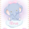 Invitación Baby Shower de Niña - Elefanta