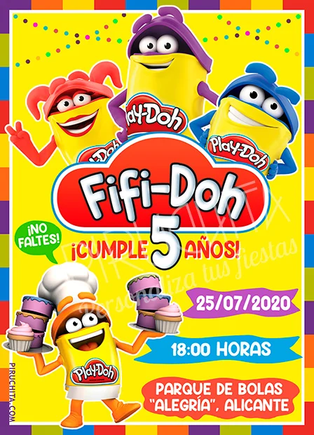 Invitación de Cumpleaños de Play-Doh