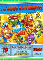 Invitación de Cumpleaños de SuperZings #02