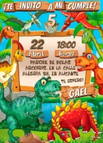 Invitación de Cumpleaños de Dinosaurios