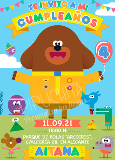 Hey Duggee Birthday Banner, Hey Duggee Party Banner, Happy Birthday