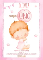 Invitación de cumpleaños de Niña - Globo