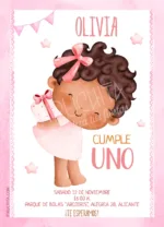 Invitación de cumpleaños de Niña - Regalo