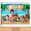 Lámina de Cumpleaños Patrulla Canina Pirata