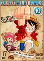 Invitación cumpleaños One Piece - Luffy