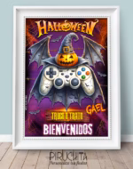 Lámina de Halloween - Calabaza mando